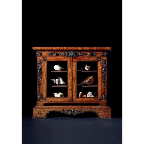 A Regency period bronze-mounted mahogany side cabinet